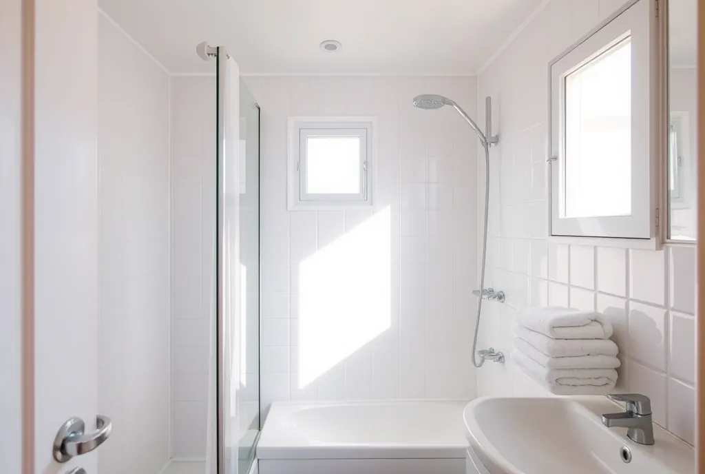 Baño desinfectado de una vivienda